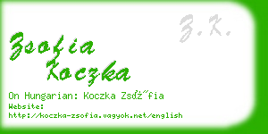 zsofia koczka business card